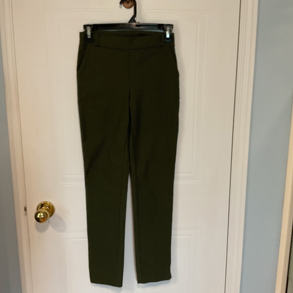 Artizan Robin Barre Slim Pants Women XS Olive Green Excellent Stretch Pull On